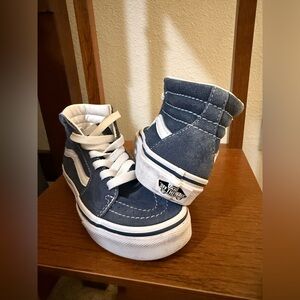 Vans Blue and White High-Top Sneakers kids